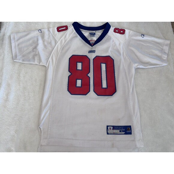 Boys New York Giants Jeremy Shockey 80 NFL Jersey Youth Large Reebok Onfield - Picture 1 of 10